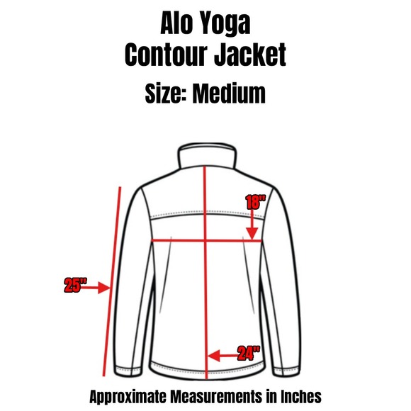 Alo Yoga Contour Jacket Womens Medium Black Full Zip Active Athleisure Athletic - Picture 2 of 7